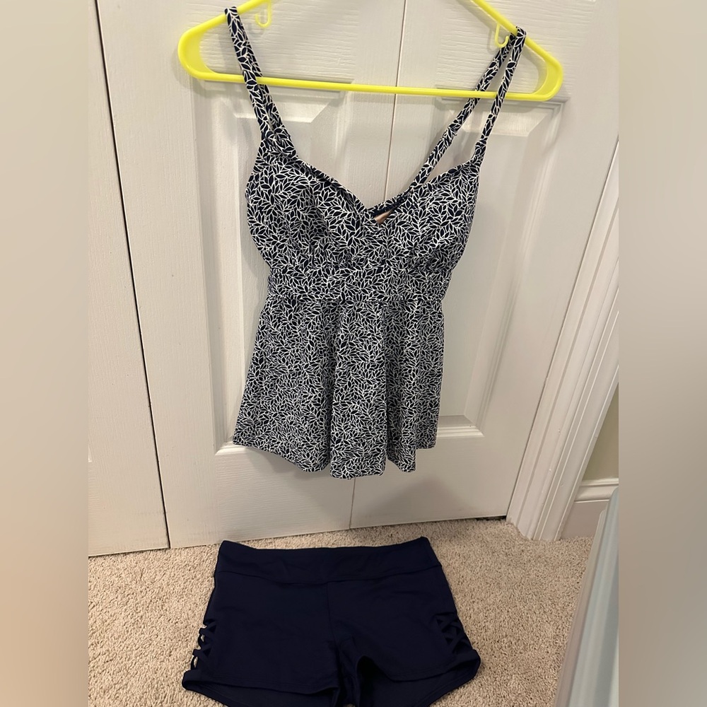 Kona Sol Navy Maternity Swimwear
